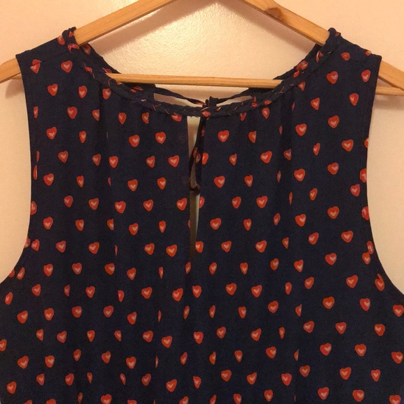 Navy dress with heart print - Picture 3 of 4